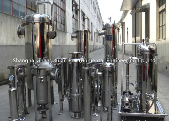 Stainless steel Bag Filter Housing With 1000 m3 / h Flow Capacity For Water Treatment