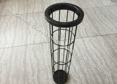 Light Weight Carbon Steel Filter Bag Cage , DN 125 x 6000 mm Length Baghouse Cages
