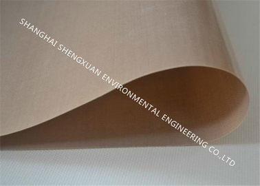 Brown Color  Conveyor Belt , High Temperature Conveyor Belt With Silicone Adhesive