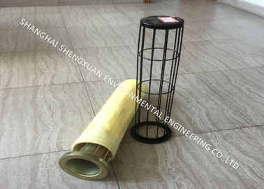 SS 304 Material Filter Bag Cage , 3mm Wire Diameter Dust Collection Fittings