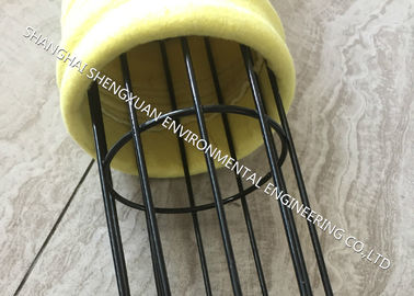 Light Weight Carbon Steel Filter Bag Cage , DN 125 x 6000 mm Length Baghouse Cages